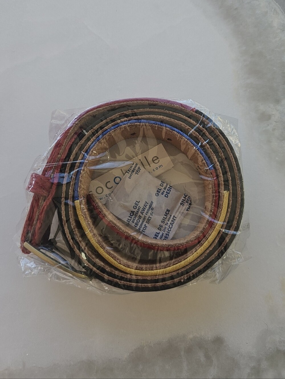 NWT Anthropologie Cocobelle Skinny Deco Belt In Fire